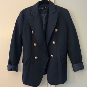 Lioness navy xs blazer, I cut the shoulder pads out